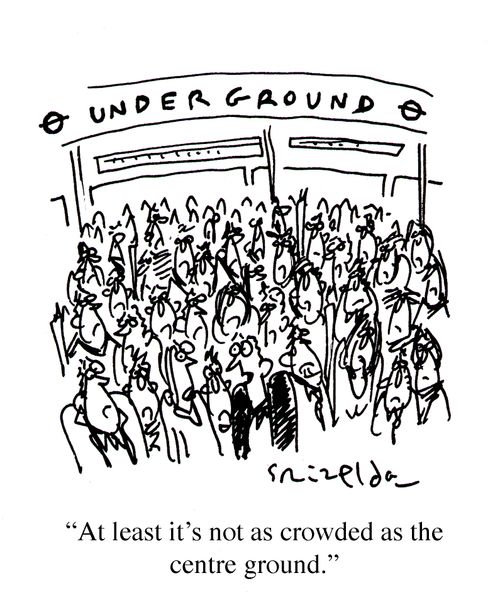 'At least it's not as crowded as the centre ground.'