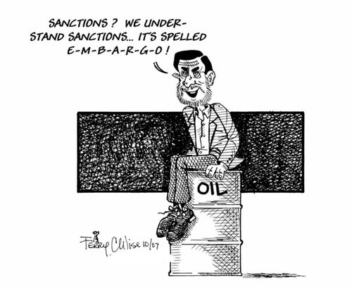 'We know about sanctions.  It's spelled EMBARGO!'