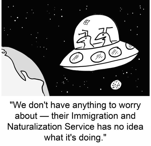 Immigration and Naturalization Service has no idea what it's doing.