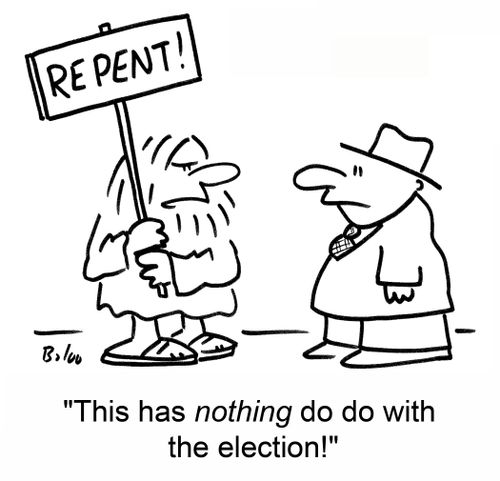 'This has nothing to do with the election!'