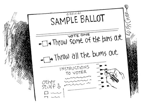 Sample Ballot - Throw some of the bums out or throw all of the bums out.