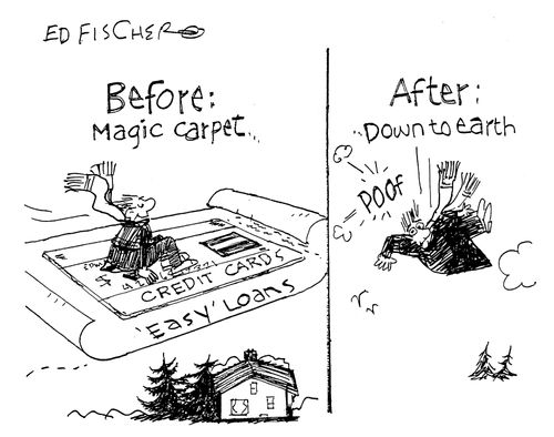 Before: Magic carpet... After: Down to Earth.
