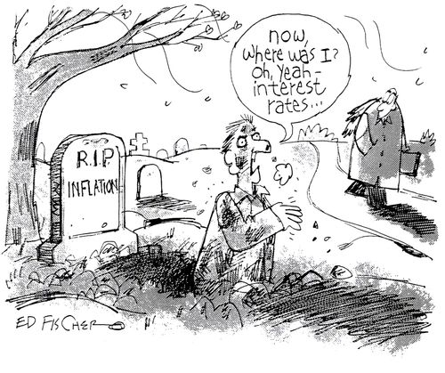 "Now, where was I? Oh yeah - interest rates..."