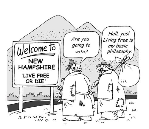 Voting in New Hampshire.