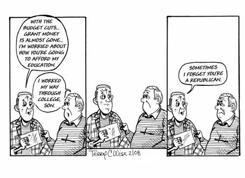 "Sometimes I forget you're a Republican."