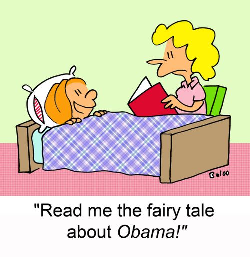 'Read me the fairy tale about Obama!'