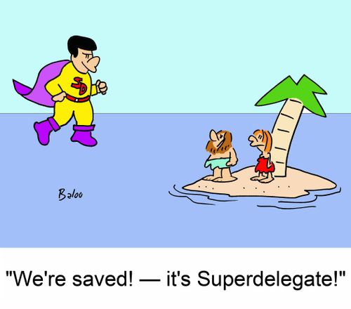 'We're saved! -- it's Superdelegate!'