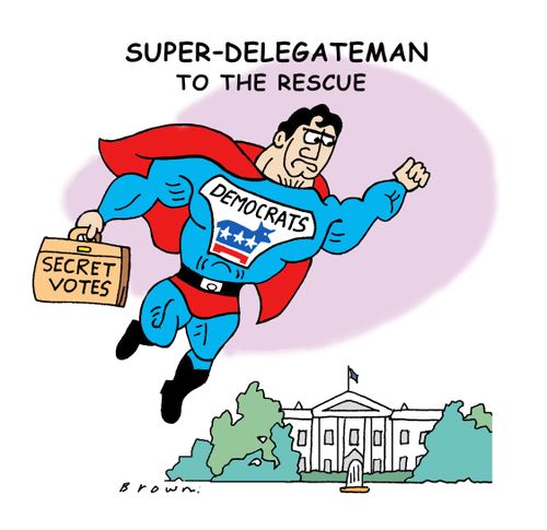 US Democrat's voting super-delegates.
