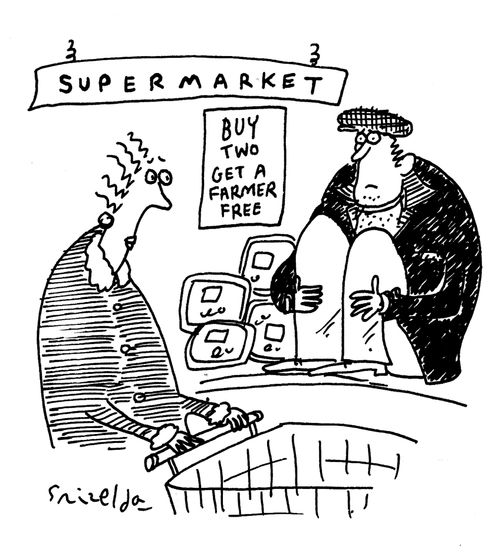 Supermarket - 'Buy Two Get A Farmer Free'