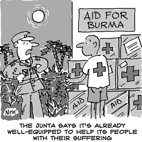 "The Junta says it's already well-equipped to help its people with their suffering."