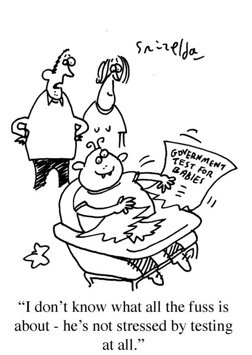 Government Test For Babies - 'I don't know what all the fuss is about - he's not stressed by testing at all.'