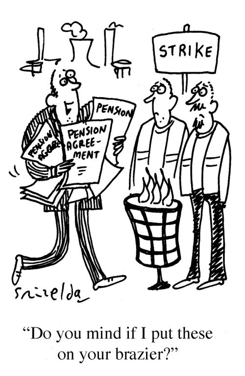 Pension Agreement - 'Do you mind if I put these on your brazier?'