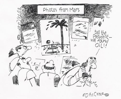 Oil on Mars.