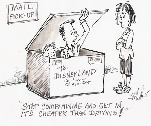 'Stop complaining and get in. It's cheaper than driving!'