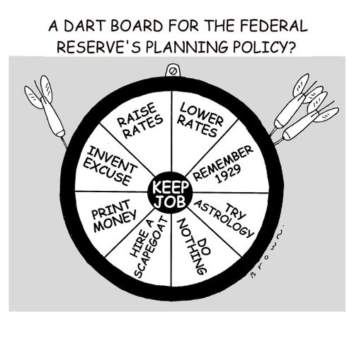 A dart board for the Federal Reserve's planning policy?
