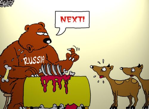 The Russian bear: 'NEXT'!