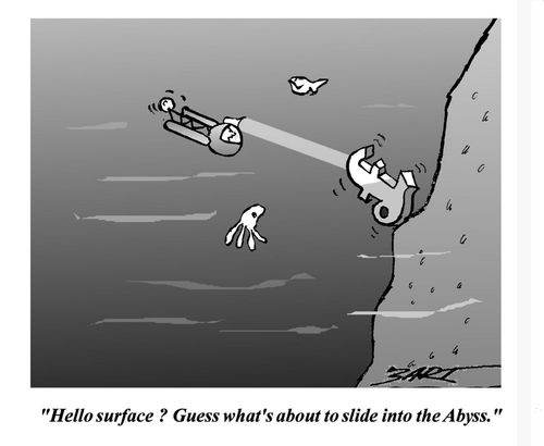 "Hello surface? Guess what's about to slide into the Abyss?"