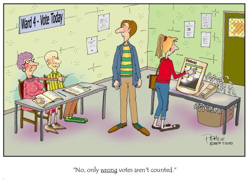 "No, only the wrong votes aren't counted.