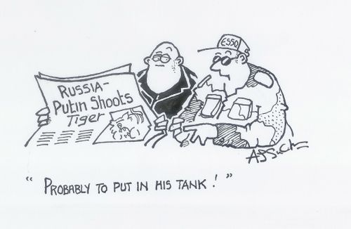 'Probably to put in his tank!'