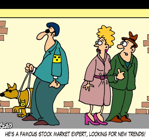 "He's a famous stock market expert, looking for new trends!"