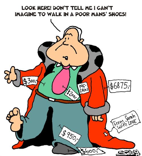 'Look here! Don't tell me I can't imagine to walk in a poor mans' shoes!'