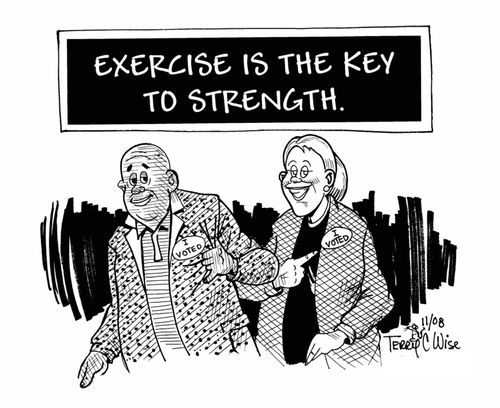 Exercise is the key to strength.