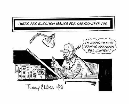 "I'll miss drawing you, Bill Clinton."