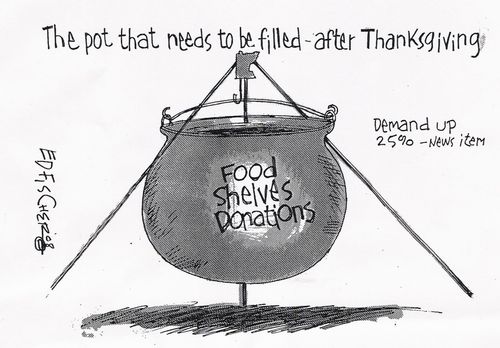 Food Shelves Donation Pot.