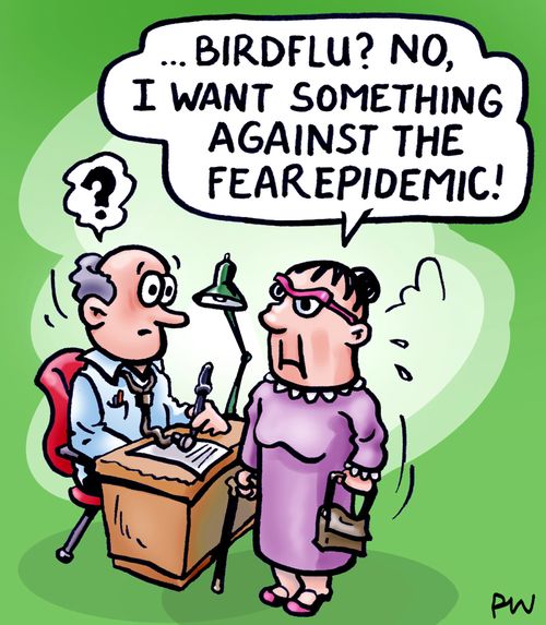 "....bird flu? No, I want something against the fear epidemic!"