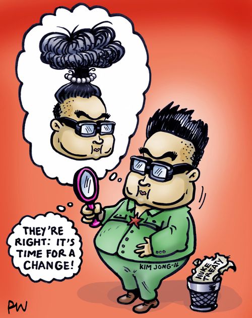 New hair style for Kim Jong-Il.
