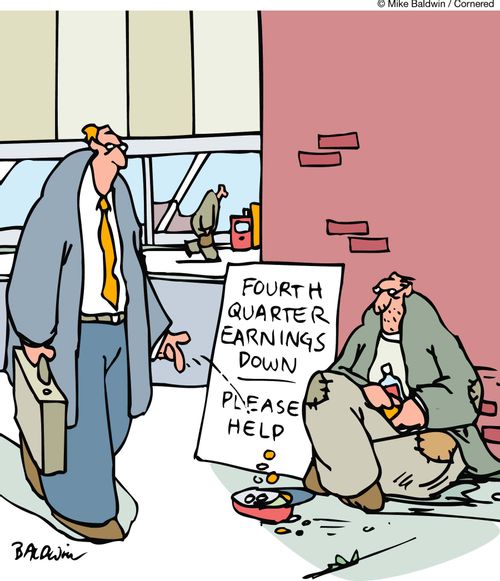 Fourth quarter earnings down, please help.
