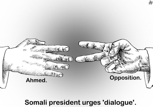 Somali president urges 'dialogue'.