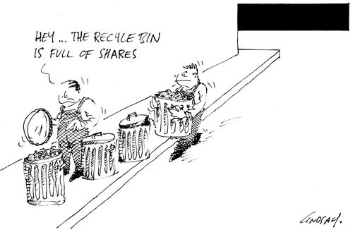 "Hey... the recycle bin is full of shares."
