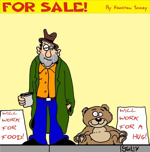 Will work for a hug!