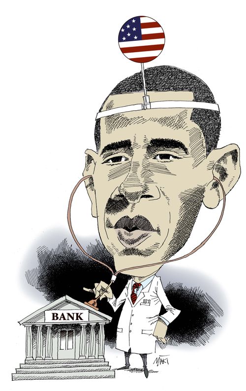 Obama helping banks.