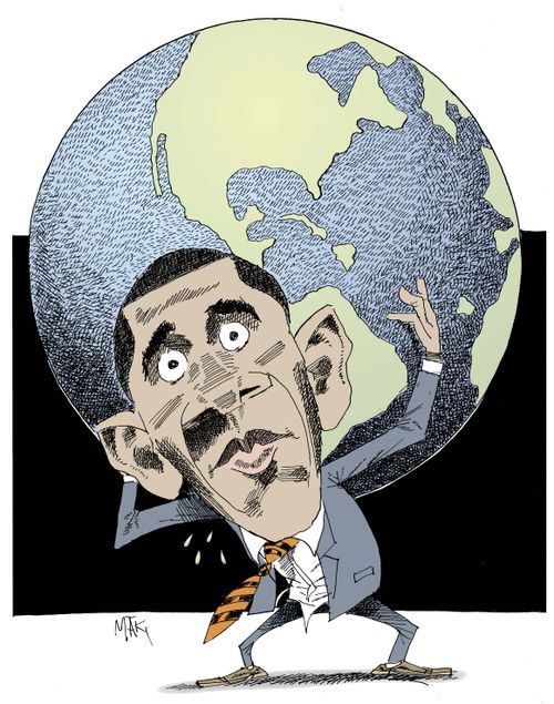 Obama rescuing the world.