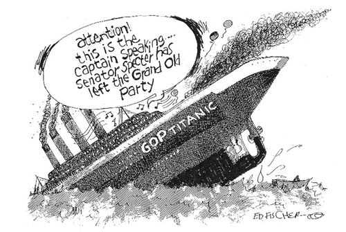 "Senator Spector has left the Grand Old Party..."