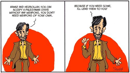 'Hamaz and Hezbollah, you can accept a Palestinian state without any weapons...'