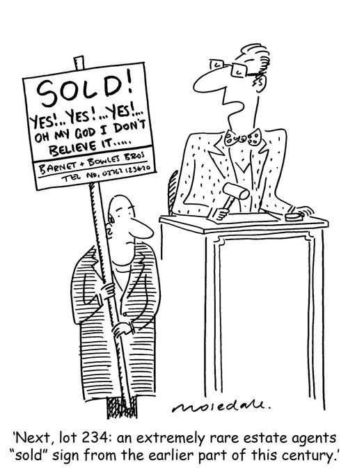 'Next, lot 234; an extremely rare estate agents