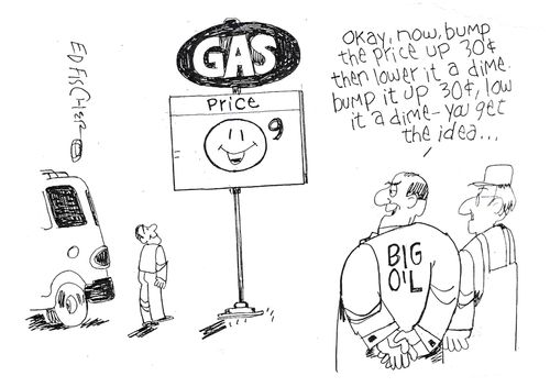 Gas price rollercoaster.