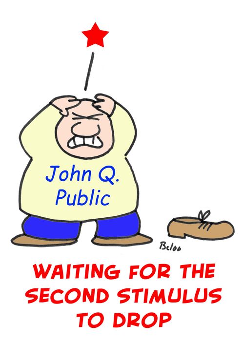 Waiting for the second stimulus to drop.