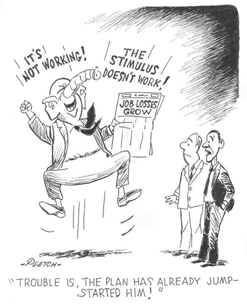 'Trouble is, the plan has already jump-started him!'