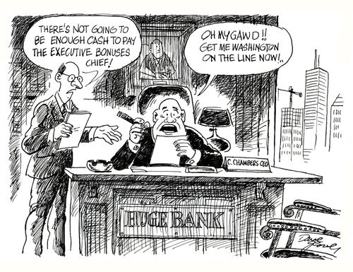 "There's not going to be enough cash to pay the executive bonuses chief!"