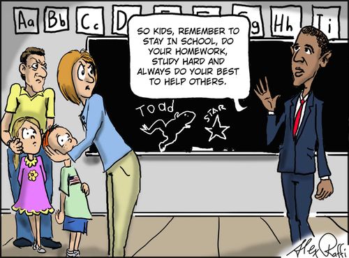 Obama in schools.