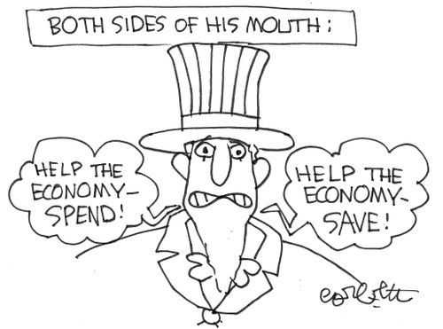 US economy-spend or save?