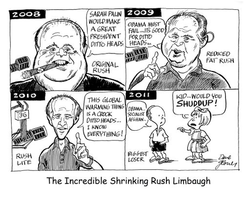 The Incredible Shrinking Rush Limbaugh.