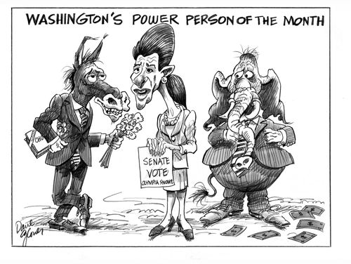 Senator Olympia Snowe, Washington's Power Person of the Month.