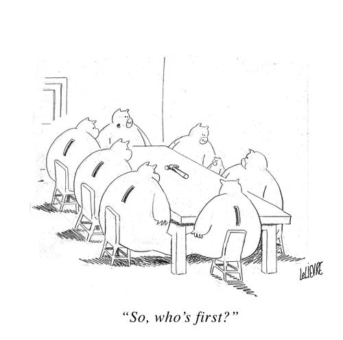'So, who's first?'