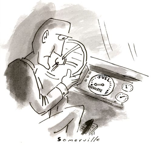 Peak oil and the limited future of petrol cars.