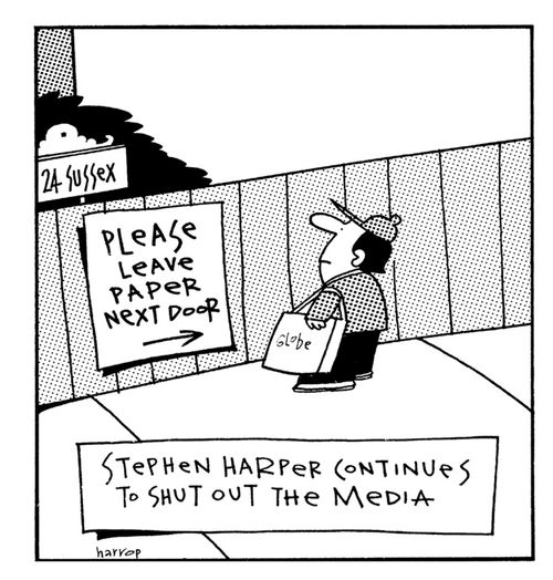 Stephen Harper continues to shut out the media.